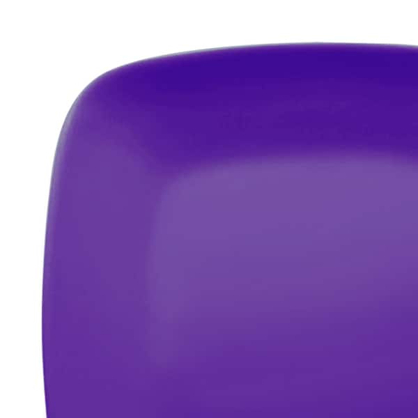 Smarty Had A Party 8.5" Purple Flat Rounded Square Disposable Plastic Buffet Plates (120 Plates), 120PK 4838PRP-CASE - main
